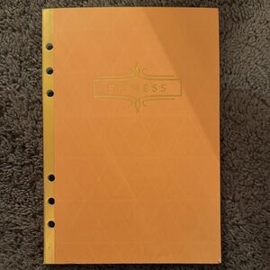 Orange Fitness Journal with Gold Accents